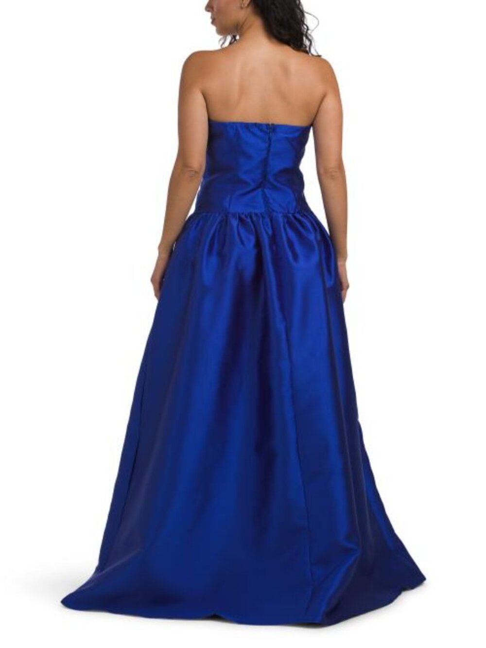 MANIJU Dropped Waist Strapless Mikado Gown - Picture 2 of 4